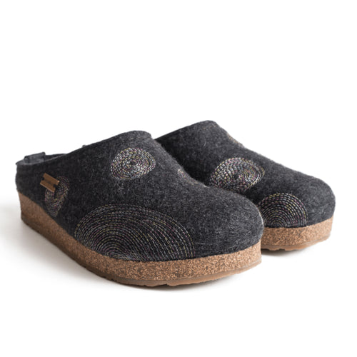 Women's Haflinger Spirit Clog - Charcoal