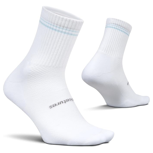 Feetures High Performance Max Cushion Quarter Tall Socks - Glacier Stripe