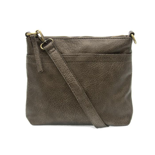 Joy Susan Layla Top Zip Crossbody Bag - Metallic Pewter