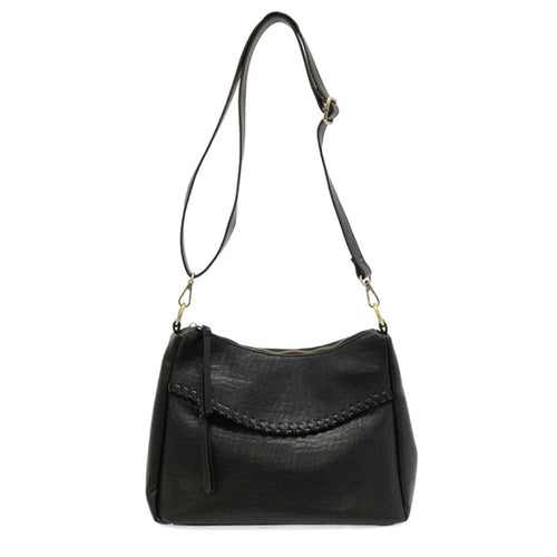 Joy Susan Cassidy Whipstitch Convertible Hobo Bag - Black
