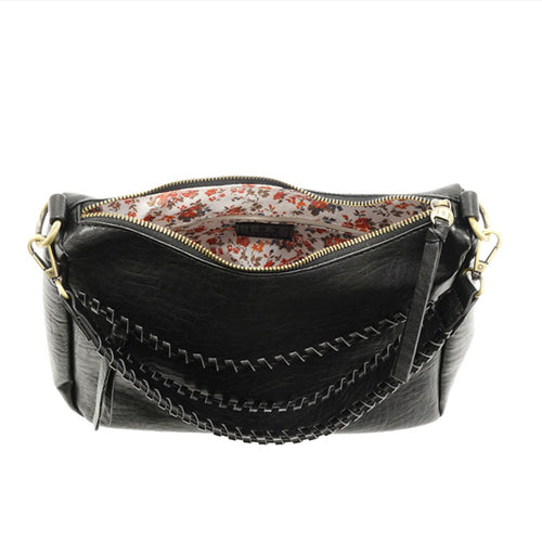 Joy Susan Cassidy Whipstitch Convertible Hobo Bag - Black