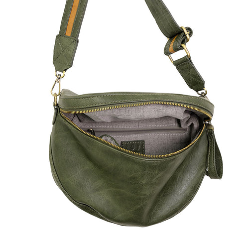 Joy Susan Laura Contrast Strap Sling - Forest Green