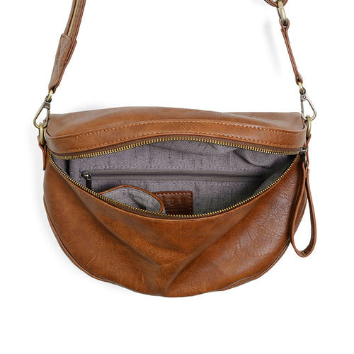 Joy Susan Laura Contrast Strap Sling - Pecan