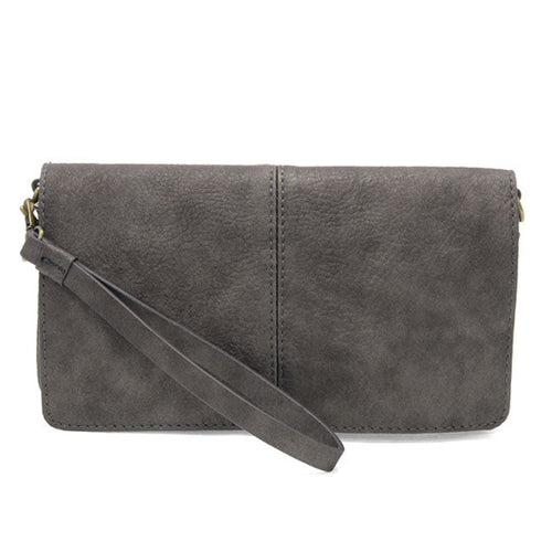 Joy Susan Everly Organizer Flap Crossbody - Metallic Dark Chrome