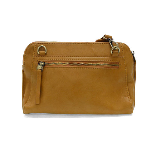 Joy Susan Gigi Crossbody with Woven Wristlet Strap - Mustard