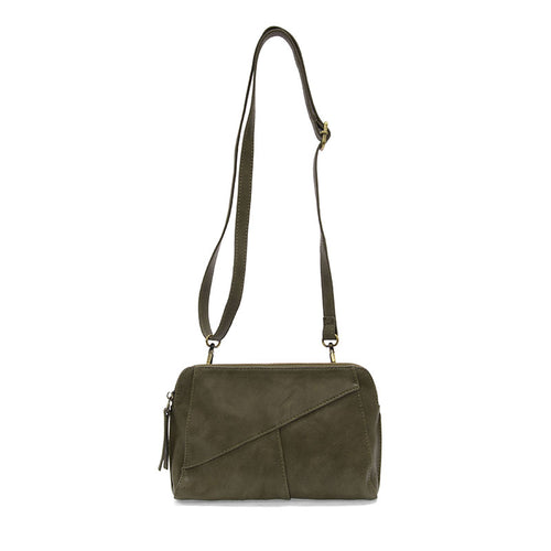 Joy Susan Gigi Crossbody with Woven Wristlet Strap - Olive