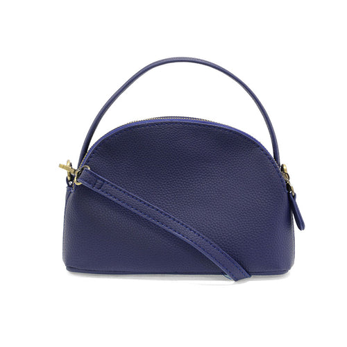 Joy Susan Larissa Double Zip Dome Crossbody - Navy