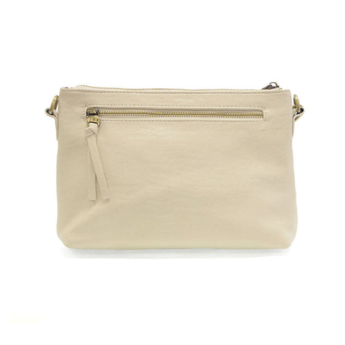 Joy Susan Oakley Whipstitch Topzip Wristlet and Crossbody - Cream
