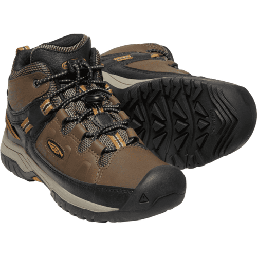 Kids' KEEN Targhee Mid Waterproof - Little Kid/Big Kid - Dark Earth Golden Brown