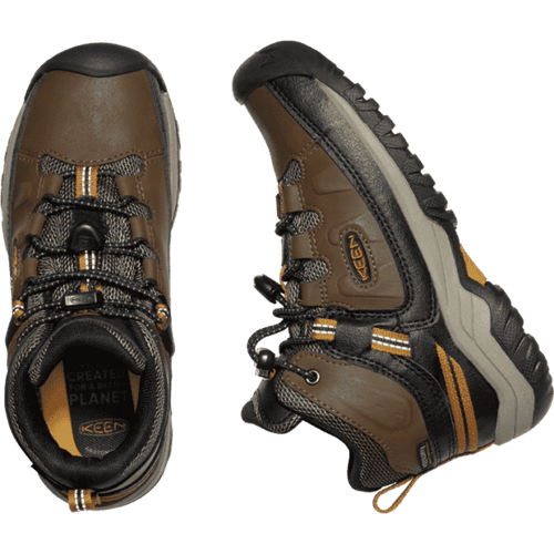 Kids' KEEN Targhee Mid Waterproof - Little Kid/Big Kid - Dark Earth Golden Brown
