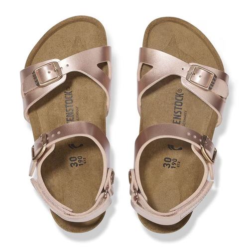 Kid's Birkenstock Rio - Little Kid/Big Kid - Electric Metallic Copper