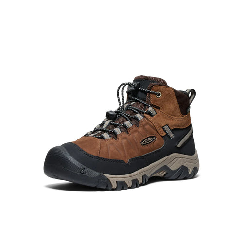 Kids' KEEN Targhee IV Mid Waterproof - Big Kid – Bison/Brindle