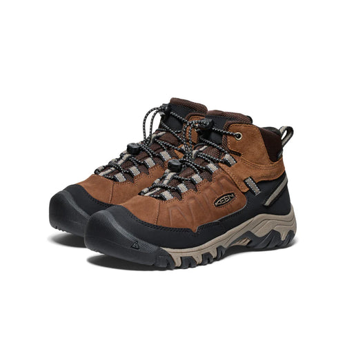 Kids' KEEN Targhee IV Mid Waterproof - Big Kid – Bison/Brindle