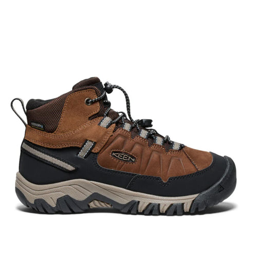 Kids' KEEN Targhee IV Mid Waterproof - Big Kid – Bison/Brindle
