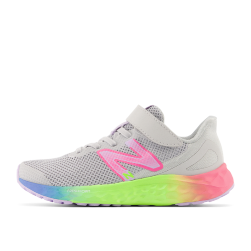 Kids' New Balance Fresh Foam Arishi v4 - Toddler/Little Kid - Light Aluminum/Cyber Lilac/Neon Pink