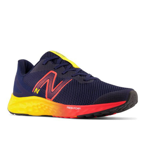 Kids' New Balance Fresh Foam Arishi v4 Bungee Lace with Top Strap - Toddler/Little Kid - Team Navy/Electric Red/Egg Yolk