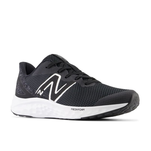 Kids' New Balance Fresh Foam Arishi v4 - Big Kid - Black/White/Silver Metallic