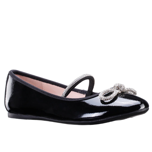 Kids’ Nina Kendalla - Toddler/Little Kid – Black Crinkle Patent
