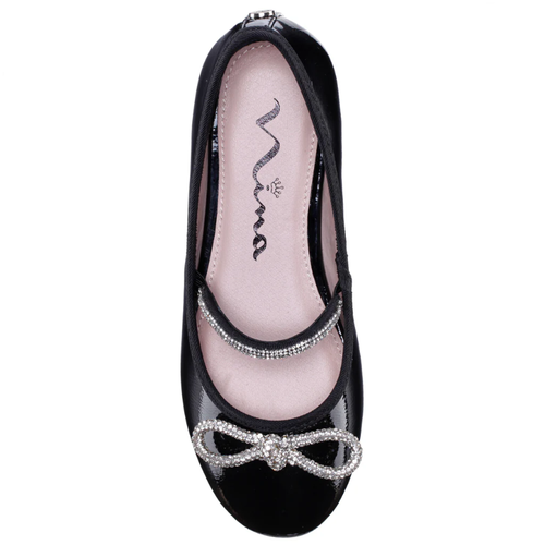Kids’ Nina Kendalla - Toddler/Little Kid – Black Crinkle Patent