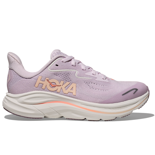 Kids' HOKA Clifton 10 - Big Kids - Lilac Cream/Tangerine Glow