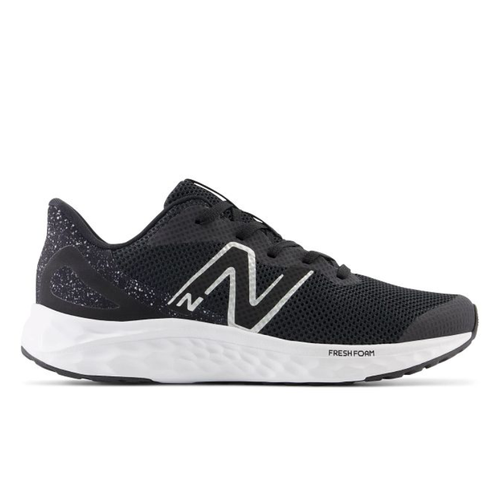 Kids' New Balance Fresh Foam Arishi v4 - Big Kid - Black/White/Silver Metallic