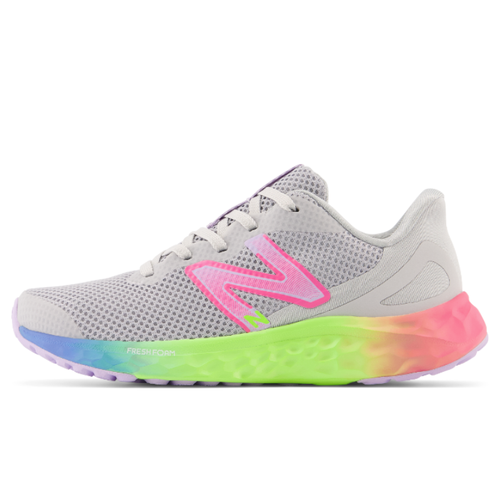 Kids' New Balance Fresh Foam Arishi v4 - Big Kid - Light Aluminum/Cyber Lilac/Neon Pink
