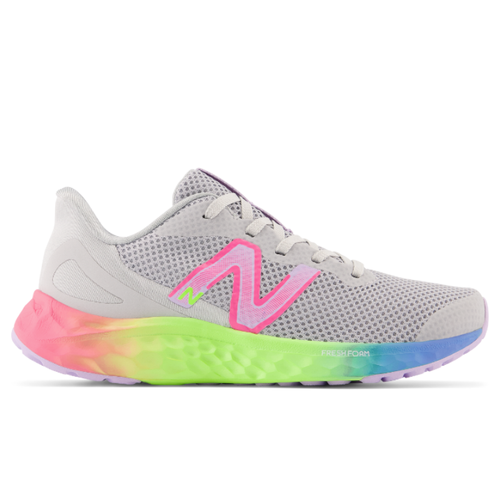 Kids' New Balance Fresh Foam Arishi v4 - Big Kid - Light Aluminum/Cyber Lilac/Neon Pink