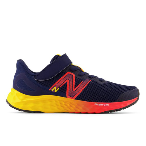 Kids' New Balance Fresh Foam Arishi v4 - Toddler/Little Kid - Team Navy/Electric Red/Egg Yolk