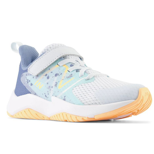 Kids’ New Balance Rave Run v2 Bungee Lace with Top Strap - Toddler/Little Kid – Ice Blue/Bright Cyan/Solar Flare