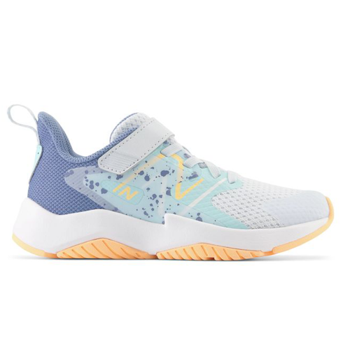 Kids’ New Balance Rave Run v2 Bungee Lace with Top Strap - Toddler/Little Kid – Ice Blue/Bright Cyan/Solar Flare