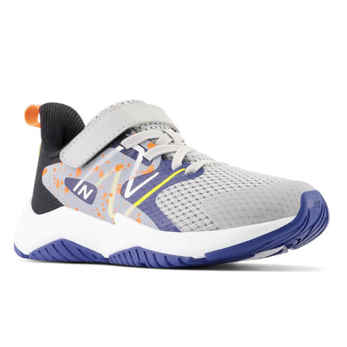 Kids’ New Balance Rave Run v2 Bungee Lace with Top Strap - Toddler/Little Kid – Rain Cloud/Night Sky/Blaze Orange