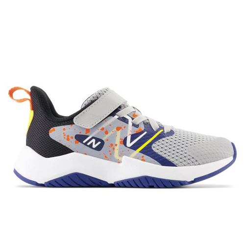 Kids’ New Balance Rave Run v2 Bungee Lace with Top Strap - Toddler/Little Kid – Rain Cloud/Night Sky/Blaze Orange