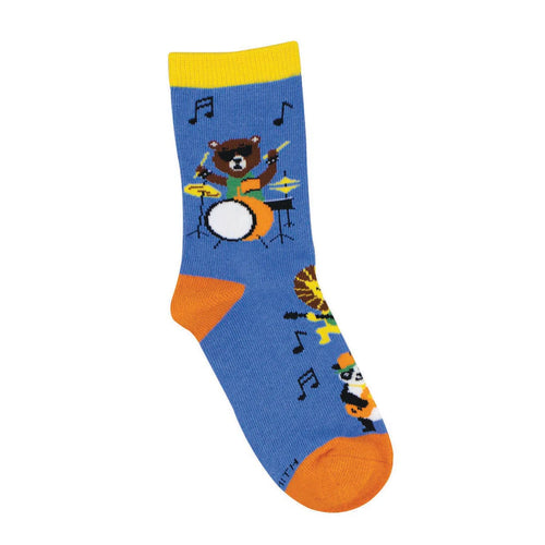 Kids' Socksmith Making The Band Cotton Crew Socks - 4-7 Years - Blue