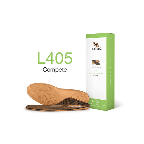 Men's Aetrex L405 Compete Med/High Arch Orthotic with Metatarsal Support