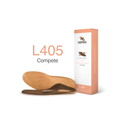 Women's Aetrex L405 Compete Med/High Arch Orthotic with Metatarsal Support