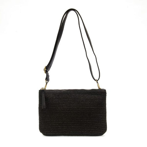 Joy Susan Woven Convertible Crossbody - Black