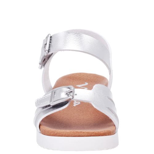 Kid's Nina Lacey Sandal - Metallic Silver