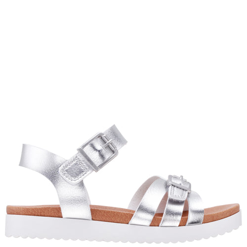 Kid's Nina Lacey Sandal - Metallic Silver