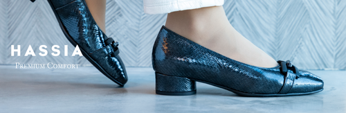 Women's Hassia Roma in Dark Grey Patent