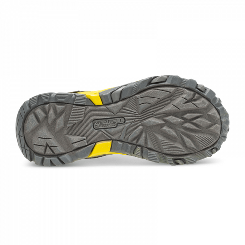 Kids' Merrell Moab Fst Low Waterproof - Little/Big Kid Sizing – Grey/Yellow
