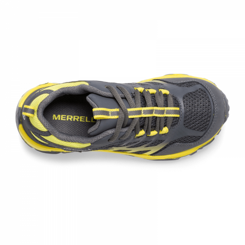 Kids' Merrell Moab Fst Low Waterproof - Little/Big Kid Sizing – Grey/Yellow