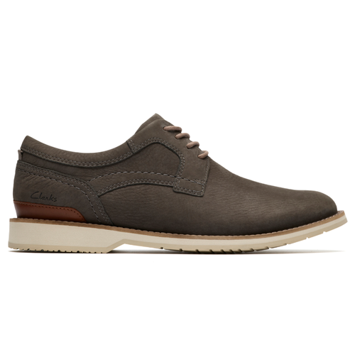 Men's Clarks Monahan Plain - Stone Nubuck