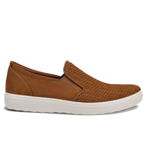 Men's ECCO Soft 7 Woven Slip-On - Camel