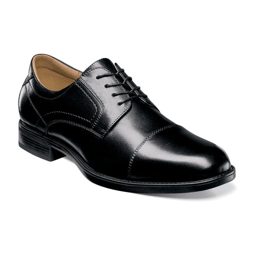 Men's Florsheim Midtown Cap Toe Oxford - Black Smooth