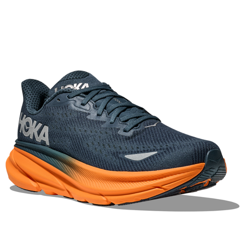 Men's HOKA Clifton 9 GTX - Stormy Skies/Orange Zest (SGZ)