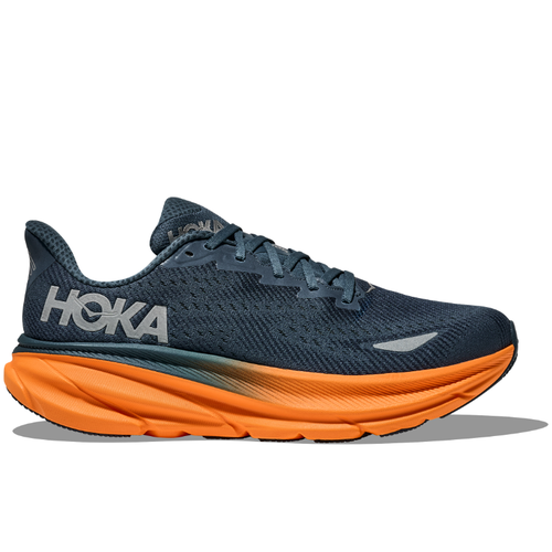 Men's HOKA Clifton 9 GTX - Stormy Skies/Orange Zest (SGZ)