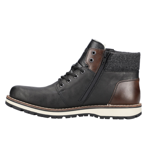 Men's Rieker Ronny 34 - Schwarz/Kastanie/Granit