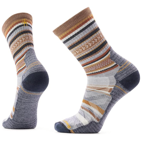 Men's Smartwool Hike Panorama Crew Socks - Light Gray