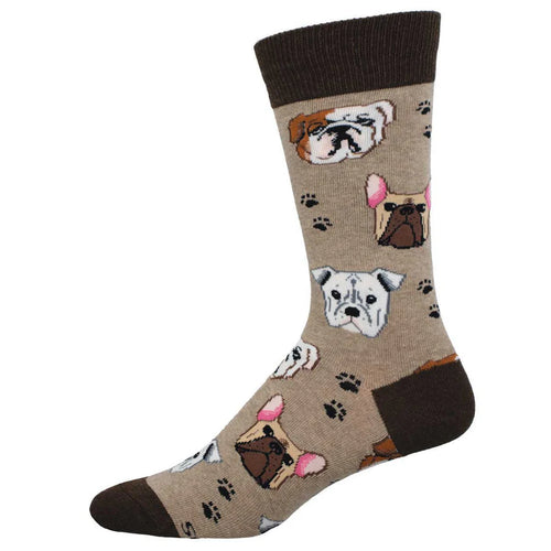 Men's Socksmith Bully Mugs Cotton Crew Socks - Hemp Heather