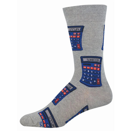 Men's Socksmith Hello Boobies Cotton Crew Socks - Light Gray Heather